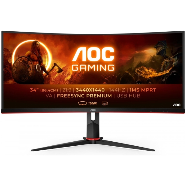 Monitor AOC CU34G2X/BK - Ergonomické nastavenie