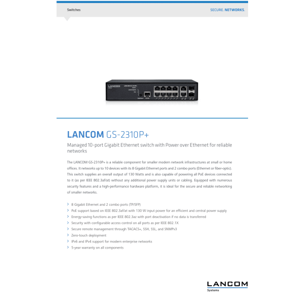 LANCOM GS-2310P+ Image 2