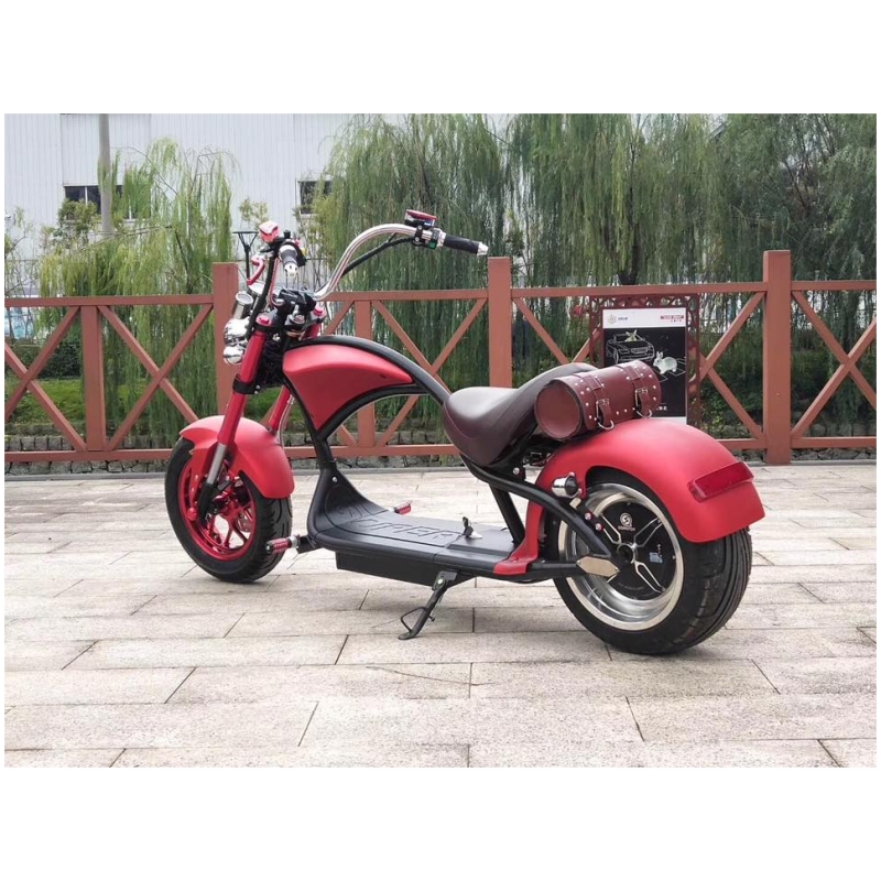 Elektrický Chopper CityCoco M1-červený-zozadu-2