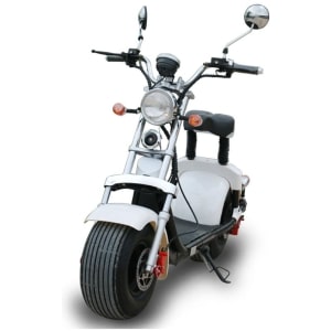 Elektrická Harley kolobežka CityCoco SC10 Pro-biela-spredu