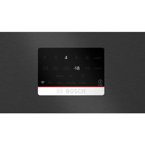 LED displej s Wi‑Fi a režimami na chladničke Bosch KGP86AXB0N