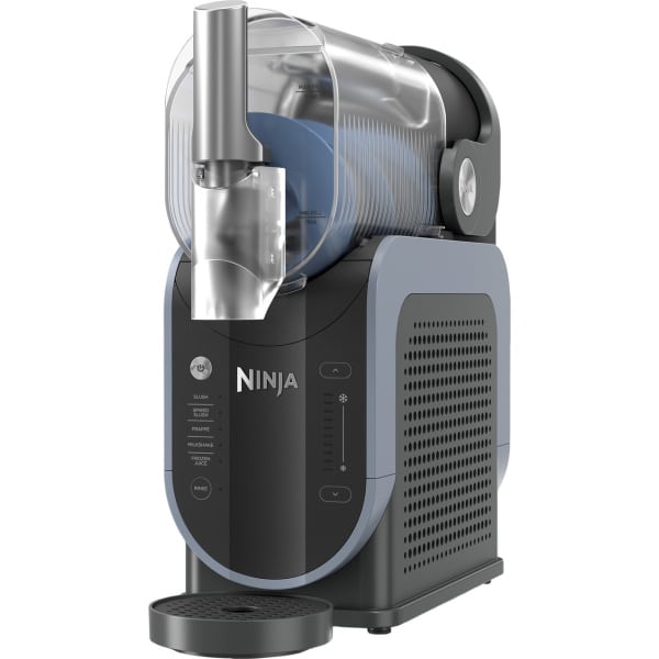 Detail ovládacieho panela Ninja SLUSHi s režimami Slush, Frozen Cocktail, Frappe, Milkshake a Frozen Juice