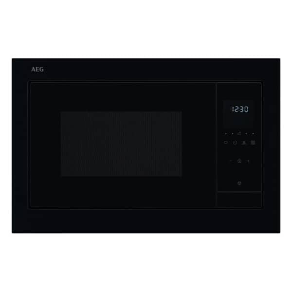 Predný pohľad na AEG TS5GM251EB s priezorom a LED displejom 12:30